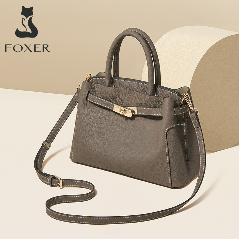 Luxury Bags Sale - Bolso de Mano FOXER de Cuero