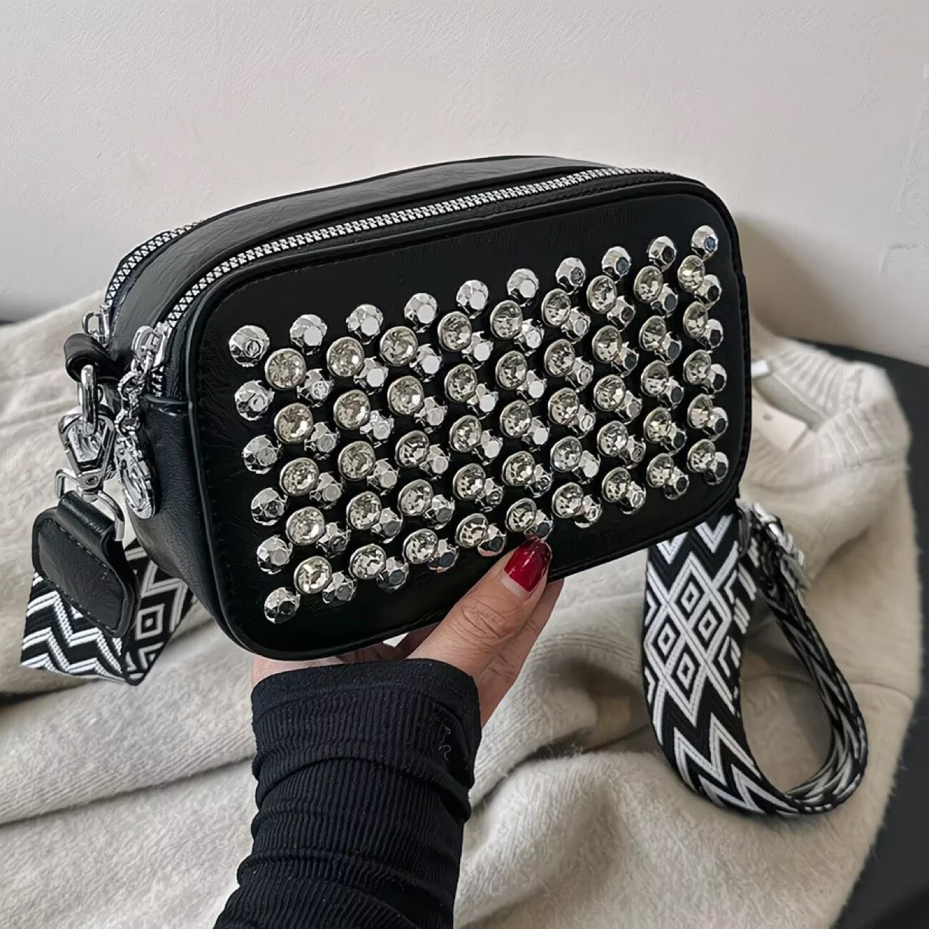 Luxury Y2K Bags - Bolsos de Mano Europeos con Diamantes
