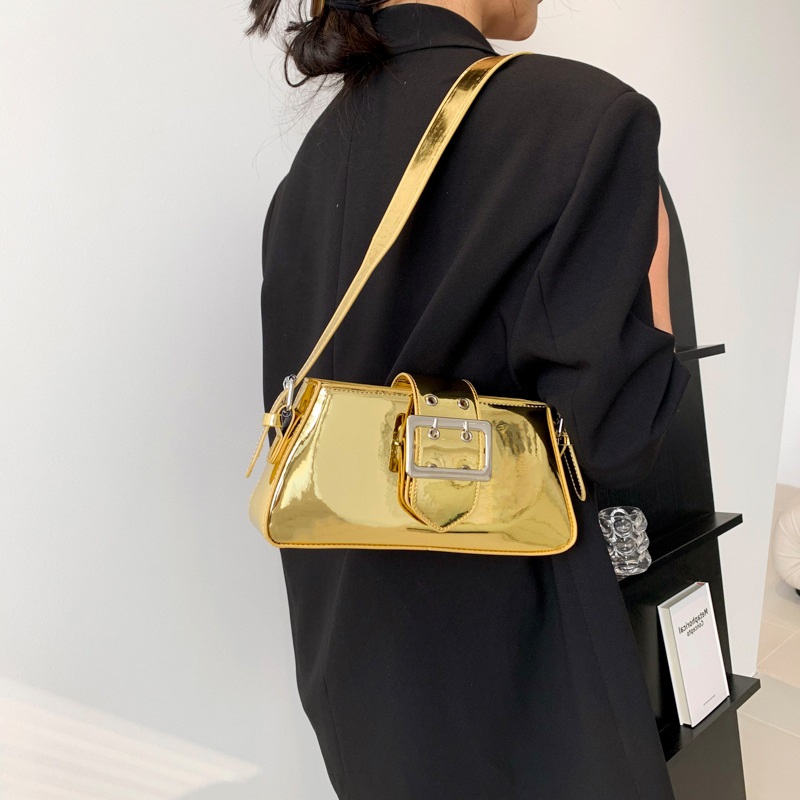 Luxury Y2K Bags - Bolso de hombro de oro Y2K