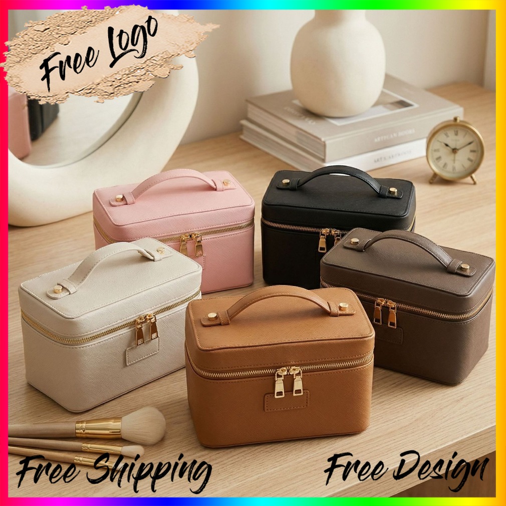 Luxury Bags Storage - Bolsa de Maquillaje de Cuero con