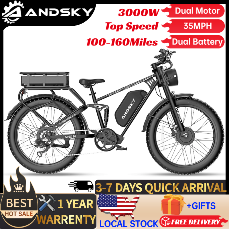 Luxury Bags In Sale - Bicicleta Eléctrica ANDSKY Apex50 AWD, Motor