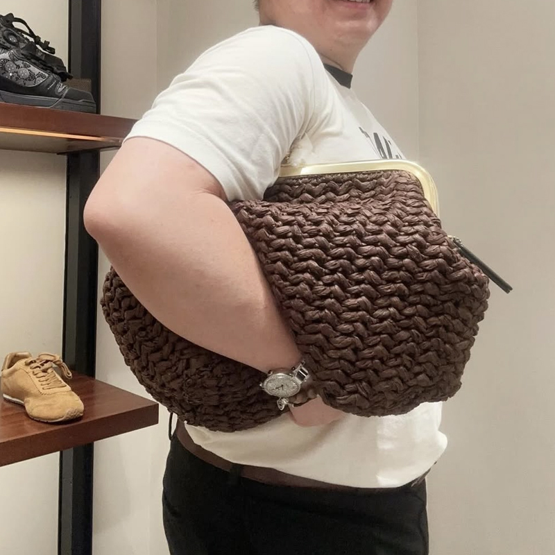 Bolso de hombro de rafia tejid - Luxury Bags Reseller reseña y precio