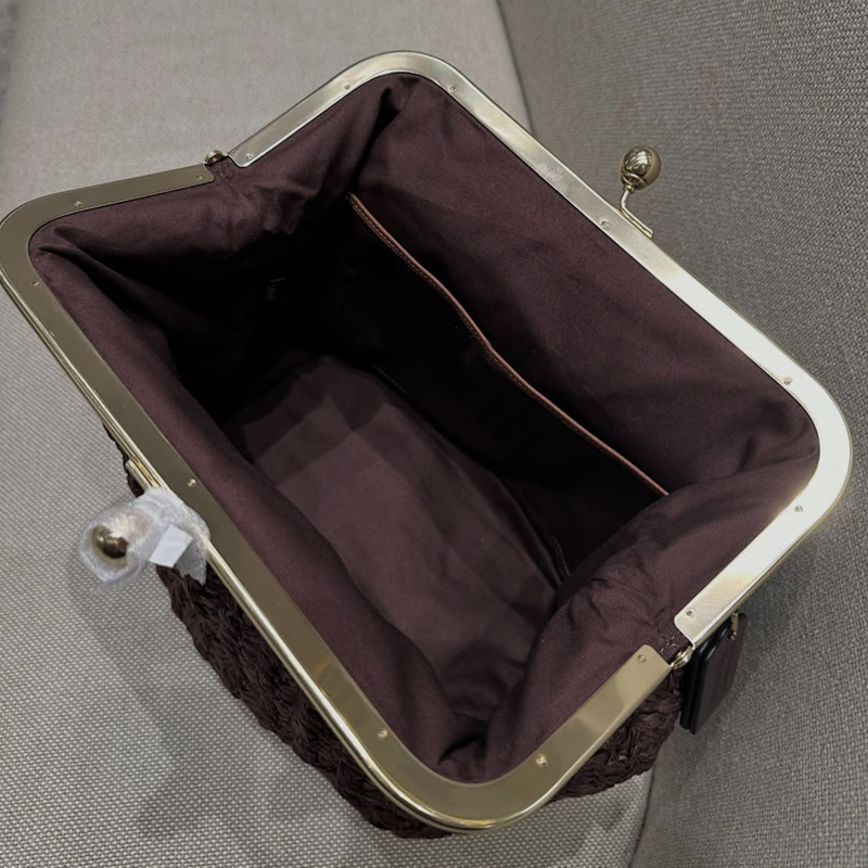 Bolso de hombro de rafia tejid - Luxury Bags Reseller reseña y precio
