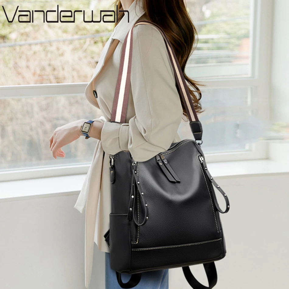 Mochila De cuero suave para es - Luxury Bags Storage reseña y precio