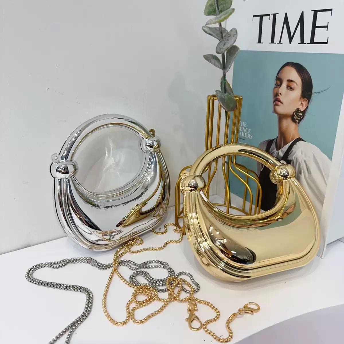 Mini bolso de noche dorado, mo - Luxury Bags Reseller reseña y precio