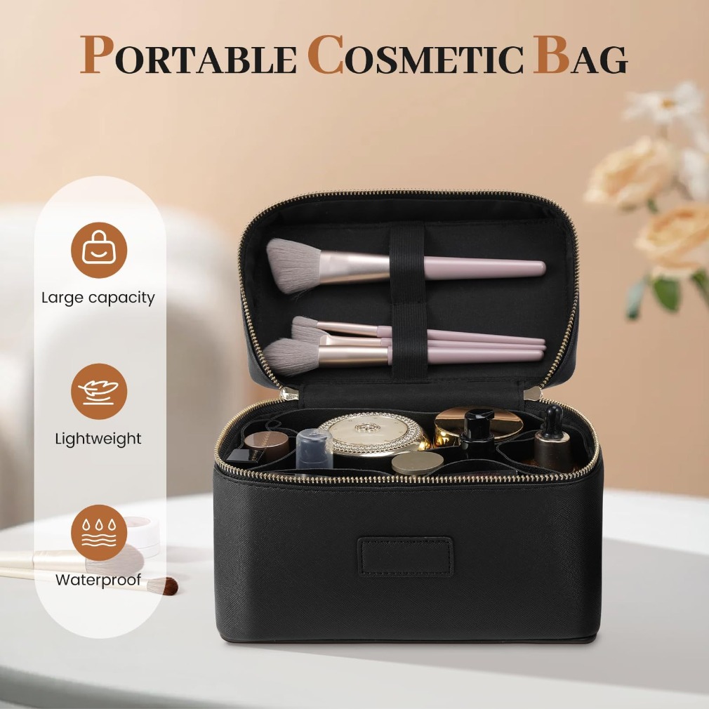 Bolsa de Maquillaje de Cuero c - Luxury Bags Storage reseña y precio